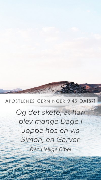 Apostlenes Gerninger 9:43 DA1871 Bible Verse Image