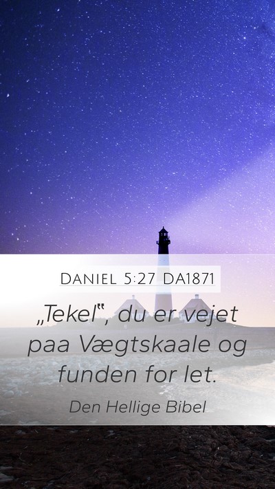 Daniel 5:27 DA1871 Bible Verse Image