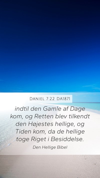 Daniel 7:22 DA1871 Bible Verse Image