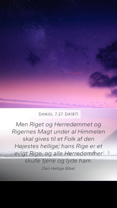 Daniel 7:27 DA1871 Bible Verse Image