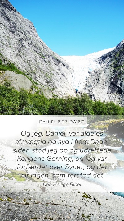 Daniel 8:27 DA1871 Bible Verse Image