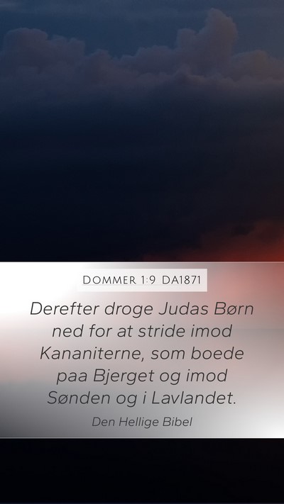 Dommer 1:9 DA1871 Bible Verse Image