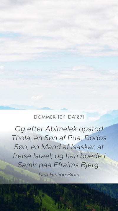 Dommer 10:1 DA1871 Bible Verse Image