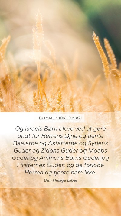Dommer 10:6 DA1871 Bible Verse Image