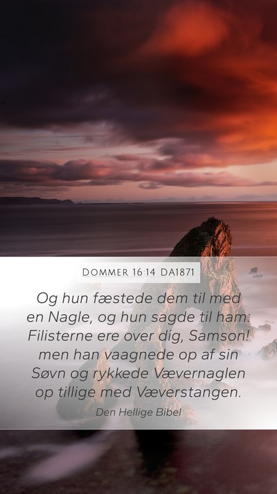 Dommer 16:14 DA1871 Bible Verse Image