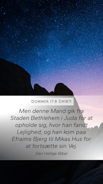 Dommer 17:8 DA1871 Bible Verse Image