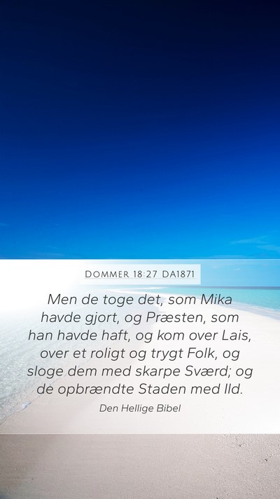Dommer 18:27 DA1871 Bible Verse Image