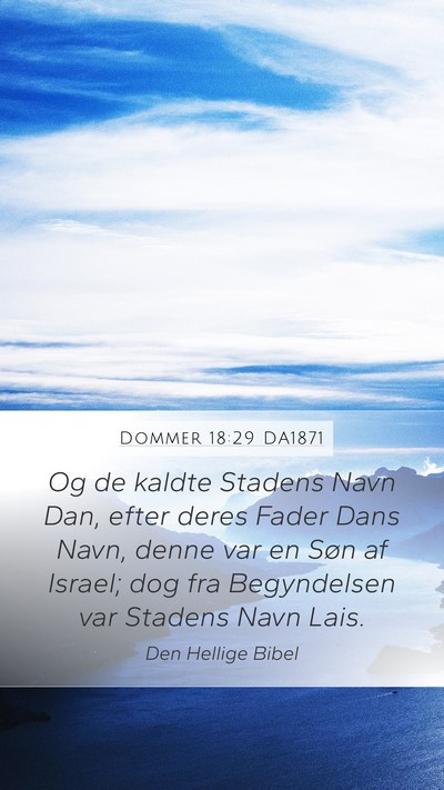 Dommer 18:29 DA1871 Bible Verse Image