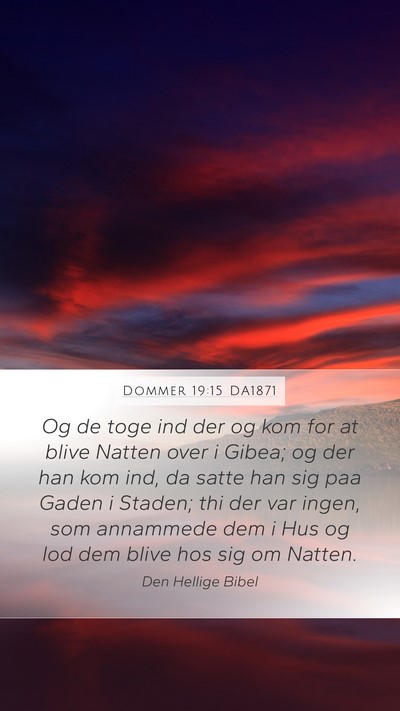 Dommer 19:15 DA1871 Bible Verse Image
