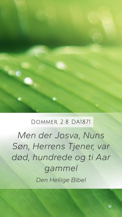 Dommer 2:8 DA1871 Bible Verse Image