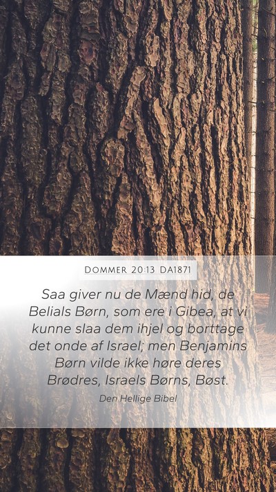 Dommer 20:13 DA1871 Mobile Phone Wallpaper - Saa giver nu de Mænd hid, de Belials Børn, som - Mobile Bible Verse Wallpaper