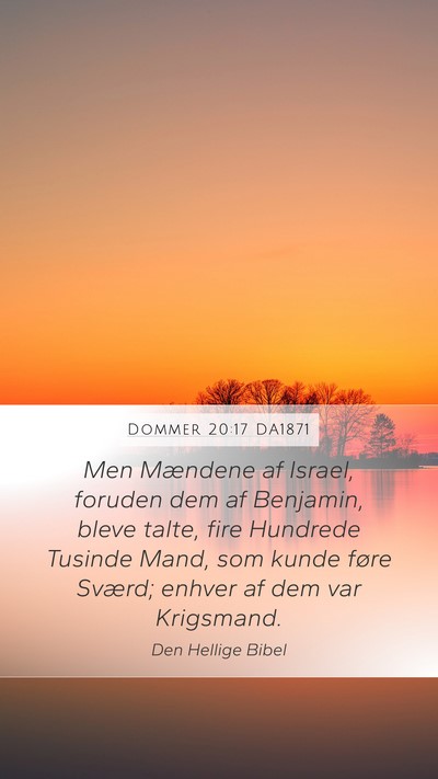 Dommer 20:17 DA1871 Bible Verse Image