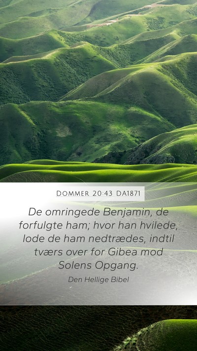 Dommer 20:43 DA1871 Bible Verse Image