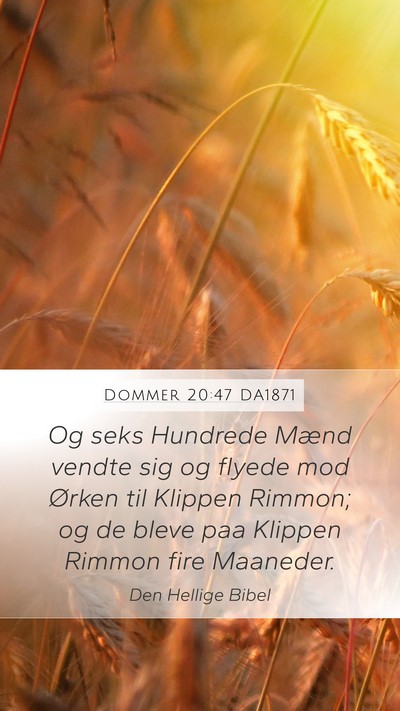 Dommer 20:47 DA1871 Bible Verse Image