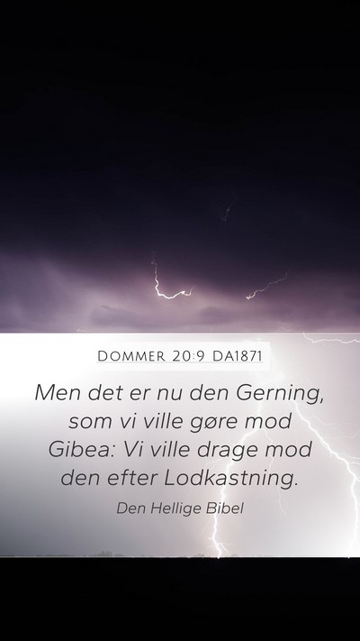 Dommer 20:9 DA1871 Bible Verse Image
