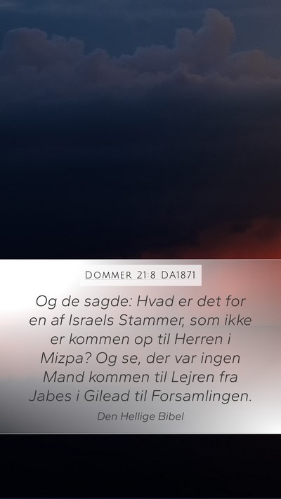 Dommer 21:8 DA1871 Bible Verse Image
