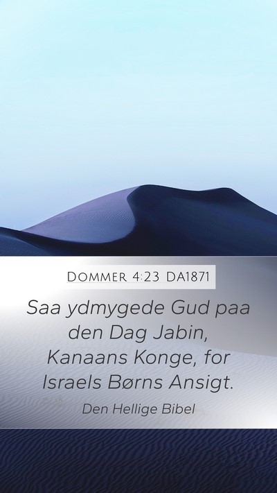 Dommer 4:23 DA1871 Bible Verse Image