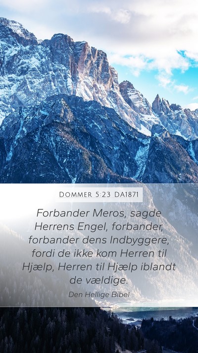 Dommer 5:23 DA1871 Bible Verse Image