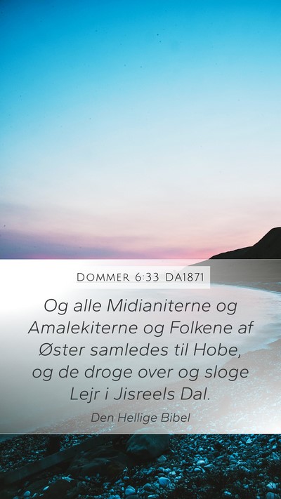 Dommer 6:33 DA1871 Bible Verse Image