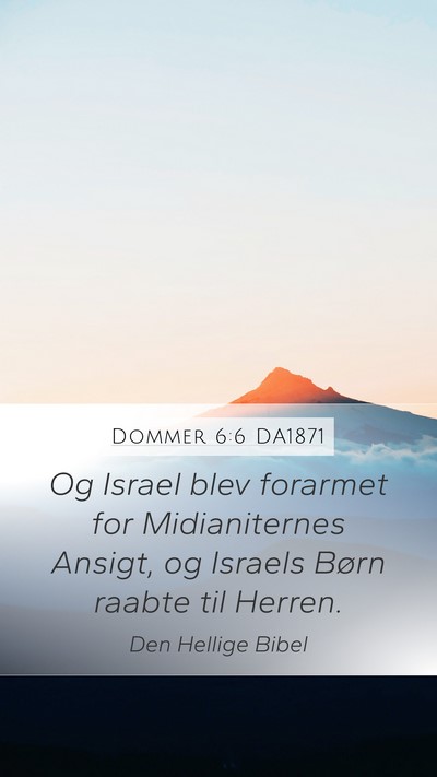 Dommer 6:6 DA1871 Bible Verse Image