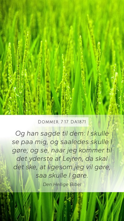 Dommer 7:17 DA1871 Mobile Phone Wallpaper - Og han sagde til dem: I skulle se paa mig, og - Mobile Bible Verse Wallpaper