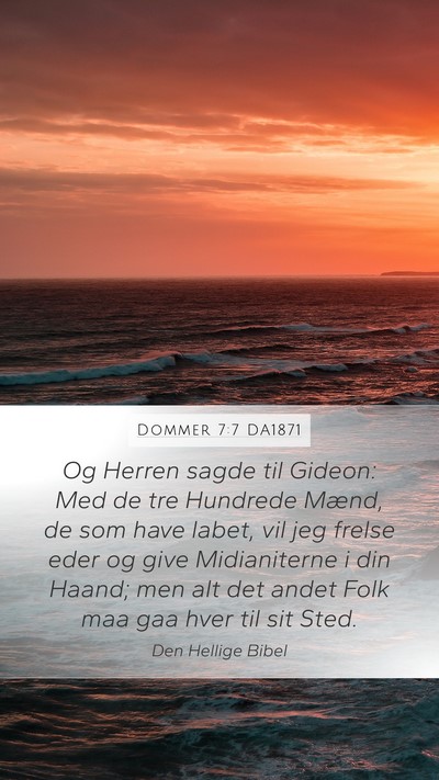 Dommer 7:7 DA1871 Bible Verse Image