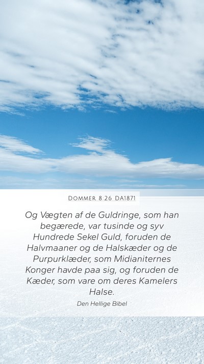 Dommer 8:26 DA1871 Bible Verse Image