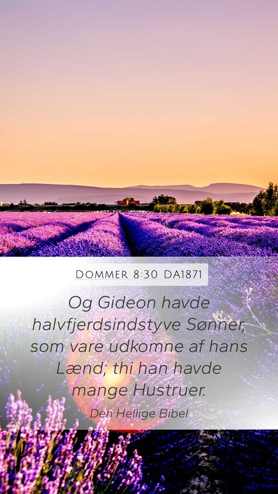 Dommer 8:30 DA1871 Bible Verse Image