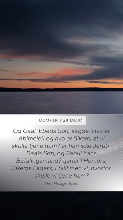 Dommer 9:28 DA1871 Bible Verse Image