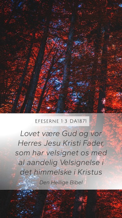 Efeserne 1:3 DA1871 Bible Verse Image