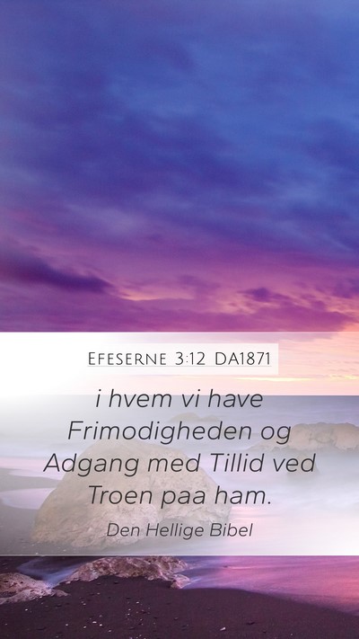 Efeserne 3:12 DA1871 Bible Verse Image