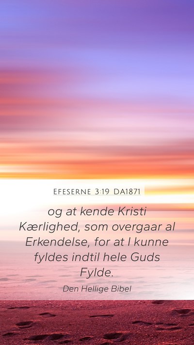 Efeserne 3:19 DA1871 Bible Verse Image