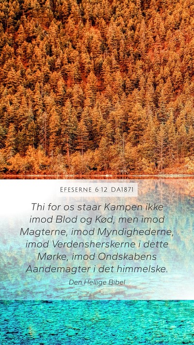 Efeserne 6:12 DA1871 Bible Verse Image