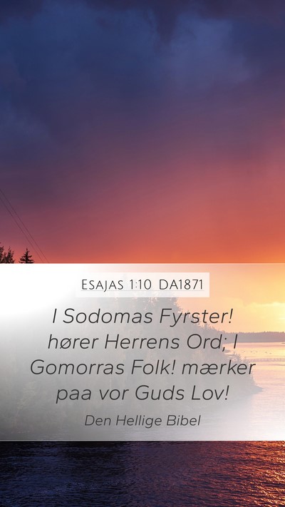 Esajas 1:10 DA1871 Bible Verse Image