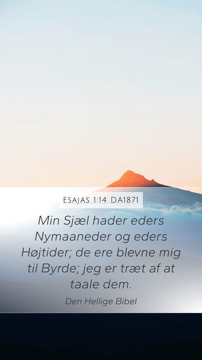 Esajas 1:14 DA1871 Bible Verse Image