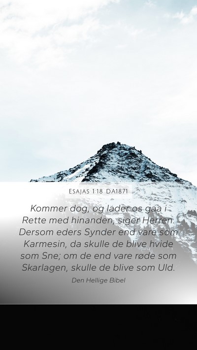 Esajas 1:18 DA1871 Bible Verse Image