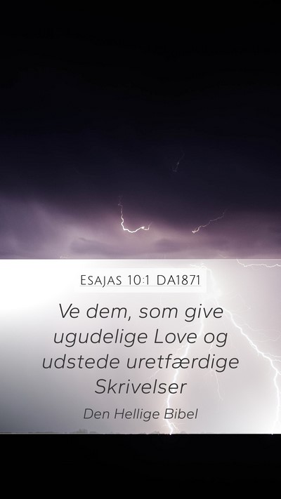 Esajas 10:1 DA1871 Bible Verse Image
