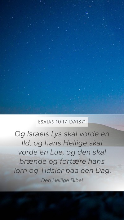 Esajas 10:17 DA1871 Bible Verse Image