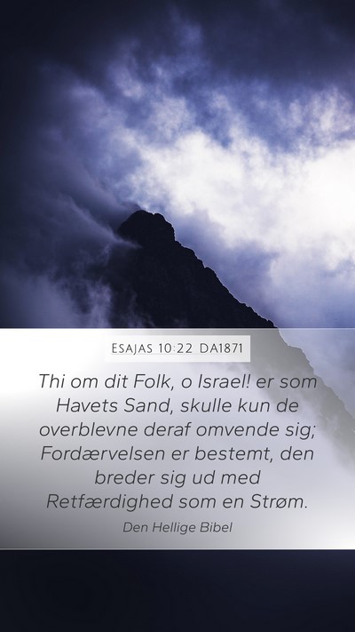 Esajas 10:22 DA1871 Bible Verse Image