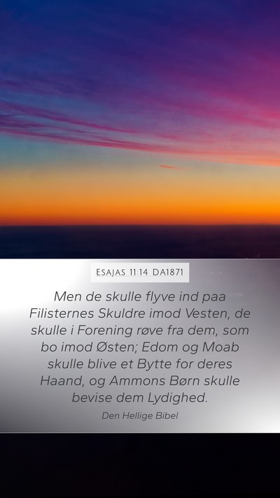 Esajas 11:14 DA1871 Bible Verse Image