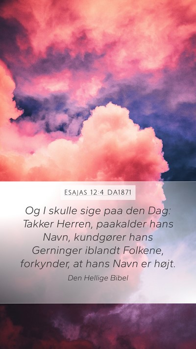 Esajas 12:4 DA1871 Bible Verse Image