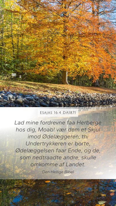 Esajas 16:4 DA1871 Bible Verse Image