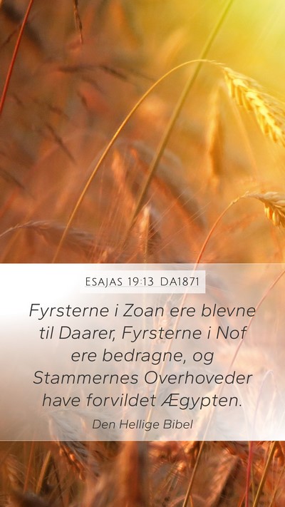 Esajas 19:13 DA1871 Bible Verse Image