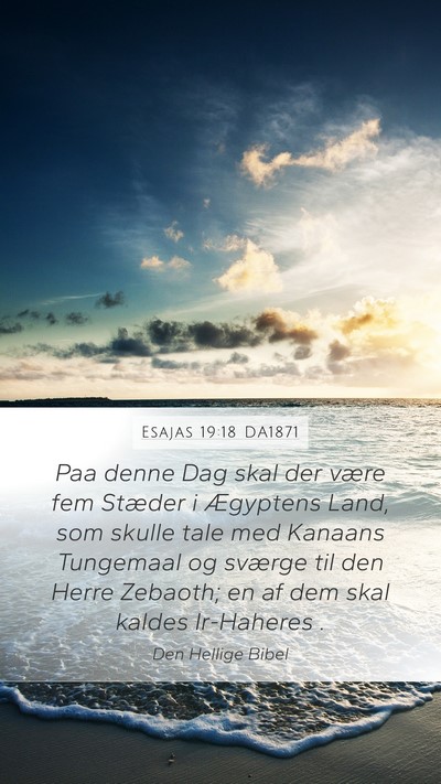 Esajas 19:18 DA1871 Bible Verse Image