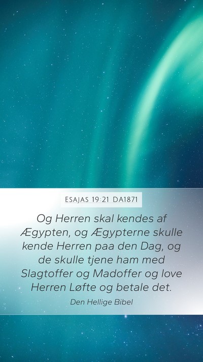 Esajas 19:21 DA1871 Bible Verse Image