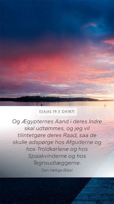 Esajas 19:3 DA1871 Bible Verse Image