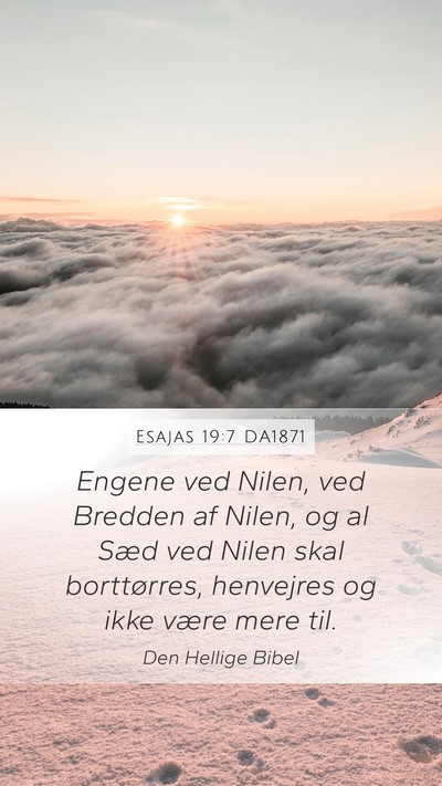 Esajas 19:7 DA1871 Mobile Phone Wallpaper - Engene ved Nilen, ved Bredden af Nilen, og al - Mobile Bible Verse Wallpaper