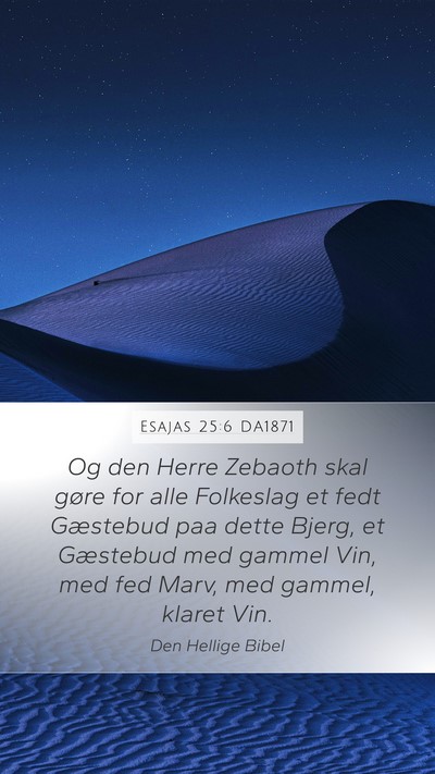 Esajas 25:6 DA1871 Bible Verse Image