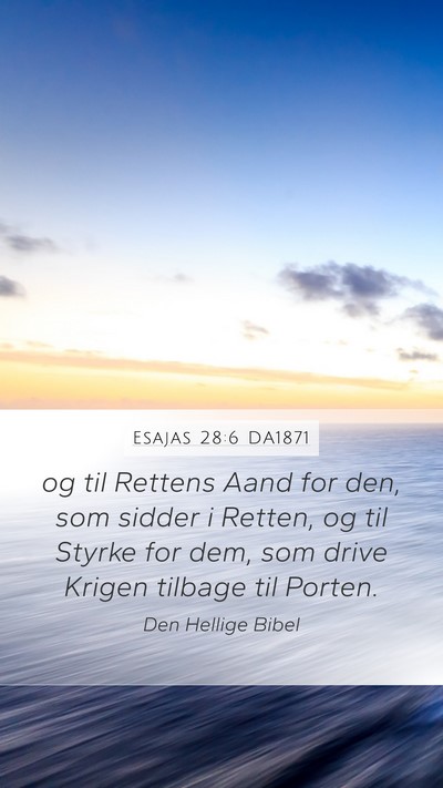 Esajas 28:6 DA1871 Bible Verse Image