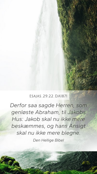 Esajas 29:22 DA1871 Bible Verse Image